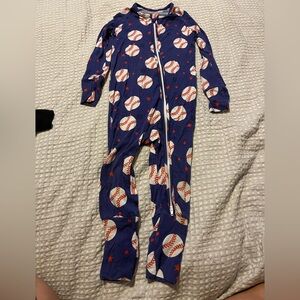 Kids Baseball Print bamboo One Piece